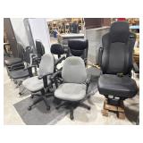 12 pcs (1) bus seat and 11 more office an metal