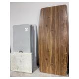 Lot of 8 tables wood and plastic