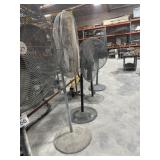 Six warehouse fans safety wire screen
