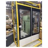 Automatic door framer display  with tram doors