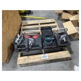 Pallet of plastic containers containing
