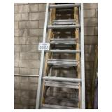 Four lot of four ladders a type 10 and 12 footers