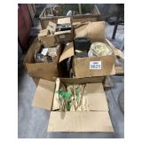 Seven. Several cardboard boxes with mix and