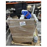 Gaylord with three boxes of organizers and