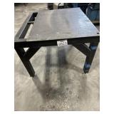 Metal work table 48 x 44" on heavy duty metal