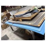 Table and aluminum sheets and pvc poleutherane