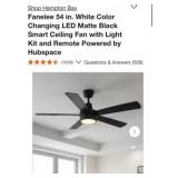 3 pcs  Hampton Bay Fanelee 54 in. White Color