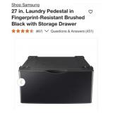(1)  Samsung 27 in. Laundry Pedestal in