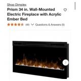 (1) Dimplex Prism 34 in. Wall-Mounted Electric