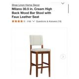 4 pcs Linon Home Decor Milano 30.5 in. Cream H