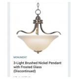 10 pcs New Monument 3-Light Brushed Nickel Pendant