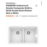 (1) Blanco DIAMOND Undermount Granite Composite