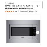 (1) Bosch 300 Series 2.1 cu. ft. Built-In