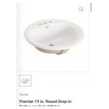 10 pcs Premier 19 in. Round Drop-in Bathroom S