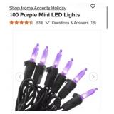 36 packs Home Accents Holiday 100 Purple Mini L