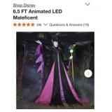 (1) Disney 6.5 FT Animated LED Maleficent