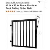 4 boxes PEAK Aluminum Railing 42 in. x 40 in.
