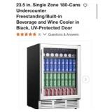 (1) 23.5 in. Single Zone 180-Cans Undercounter