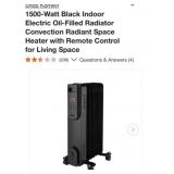 6 pcs Konwin 1500-Watt Black Indoor Electric
