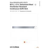 10 pcs BRANDGUARD VENTS 60 in. x 2 in. G