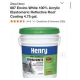 5 pcs Henry 687 Enviro-White 100% Acrylic