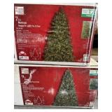 2 Assorted Christmas Trees: 1- 9 ft. Pine 1- 7.5