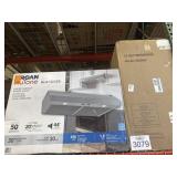 2 items: Range Hood And 3 cu. ft. Refrigerator
