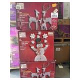 3 Sets Christmas Decor: 2 sets - 3 pc Deer F