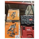 4 pcs Ridgid Vacuums and Milwaukee Packout Storage