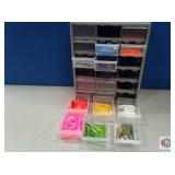 cabinet organizer and contents cut arrow feathers