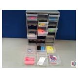 cabinet organizer and contents cut arrow feathers