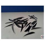 Parabolic feathers black color