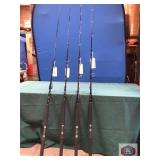 COUSINS FIBERGLASS FISHING RODS qty 4 x$