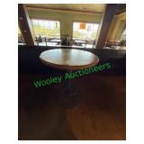 Round Top Bar Table W/ Steel Base