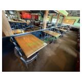(5) 48"x30" Wood Top Dining Tables w/ Dual Base