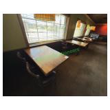 (5) 48"x30" Wood Top Dining Tables w/ Dual Base