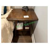 24" x 24" Wooden table with under shelf