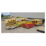 (4) Pallets of Heavy Gaylord Metal Safety Barriers