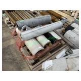 (3) Drive Rollers and Conveyor Belting on Pallet