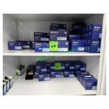 Assorted Brady Label Materials on (2) Shelves