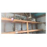 Remaining Hardware and Parts on Wooden Shelves
