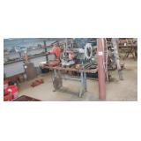 Chopsaws and Miter Saws Mounted on Workbench