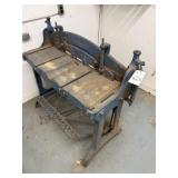 Large Metal Bending Pan Brake on Stand