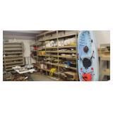 Contents on Four Sections of Shelving