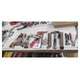 Assorted Tools, Prybars, Wrenches, Pliers in Group