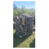 Steel Cage of Seasoned Firewood