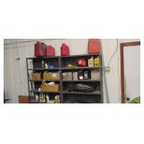 Contents of Two Metal Shelves & Roll of Insulation