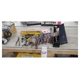 Assorted Pliers, Wrenches, Cylinder Gauge