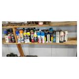 Assorted Spray Paint, Solvents and Lubricants