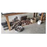 Large Lot of Chain, Hoists, Pulleys & More